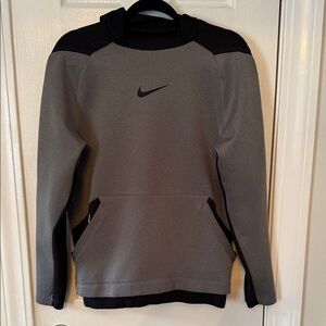 Nike Pro Black and Gray Standard Git Pullover Hoodie
